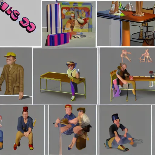 Image similar to 9 0's 3 d animation and modeling