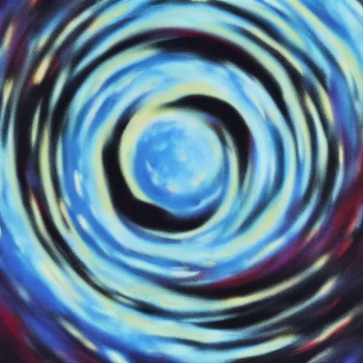Image similar to black hole, impressionist, two colors