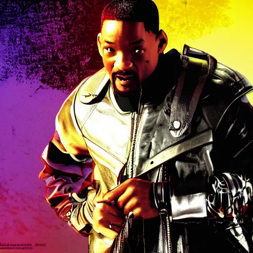 Prompt: Will Smith playing blade Digital art 4K detail