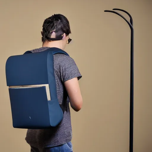 Image similar to The backpack, made by Apple, product photography