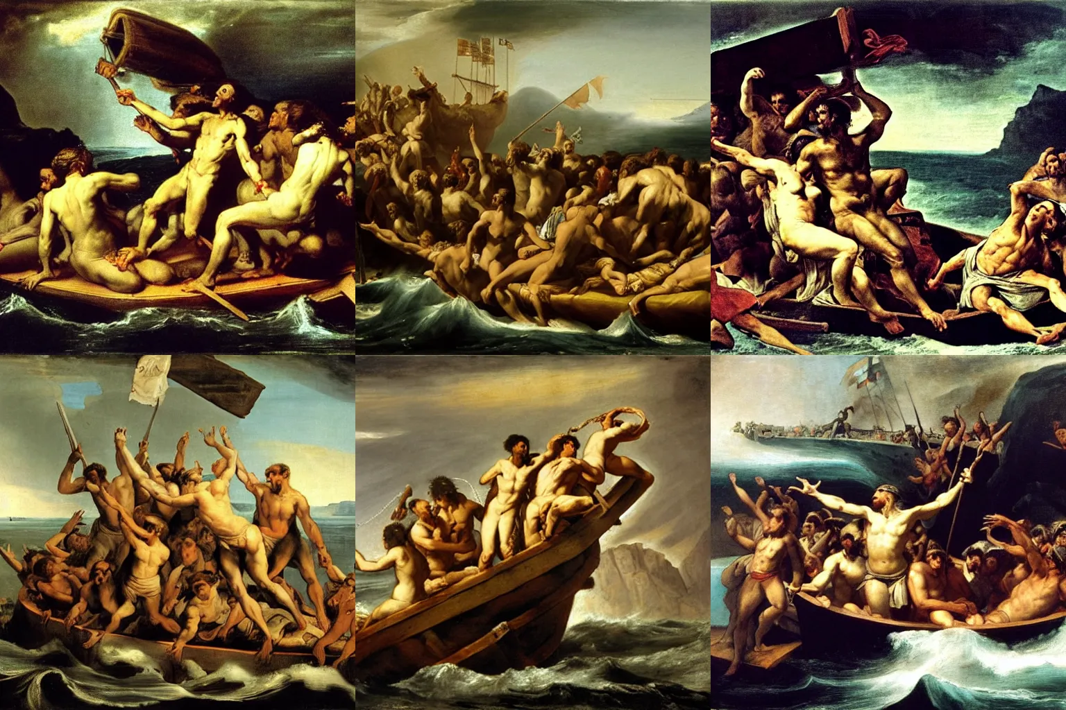 Prompt: The Raft of the Medusa, 1819 - Théodore Géricault