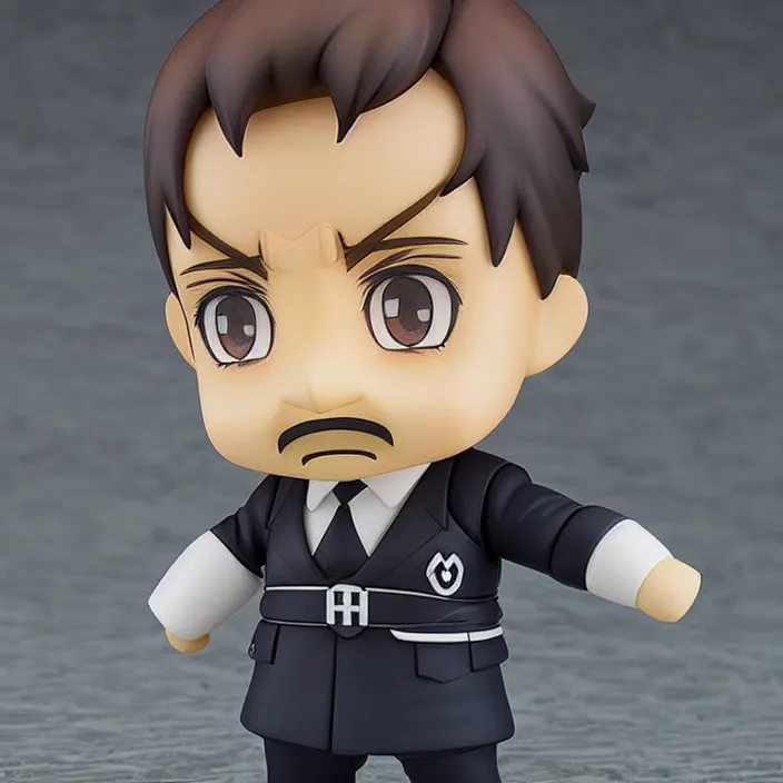 Image similar to An anime Nendoroid of Adolf Hitler with his adolf hitler moustache, figurine, detailed product photo