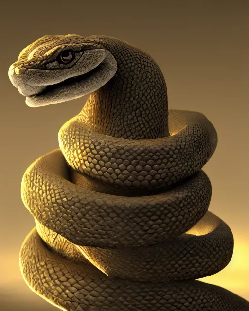 Image similar to super cute snake libertarian, hyper realism, cinematic, volumetric lighting, intricate complexity, extremely detailed,