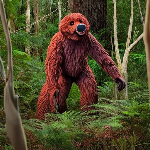 Prompt: National Geographic photo of yowie in the Australian bush