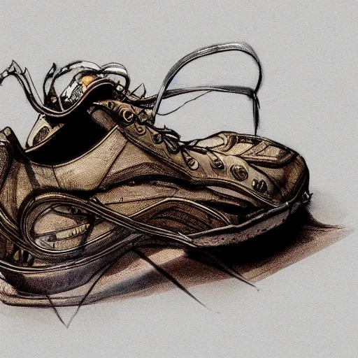 Image similar to sneaker concept art, steampunk, sharp focus, illustration, concept art by tooth wu