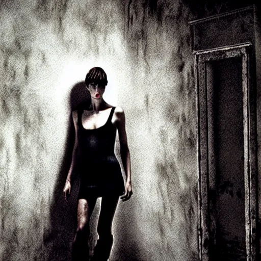 Image similar to supermodel in silent hill, steven meisel photography