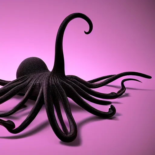 Prompt: abstract black octopus, 3D object, octane rendering