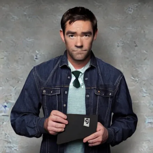 Prompt: antony starr as homelander mugshot