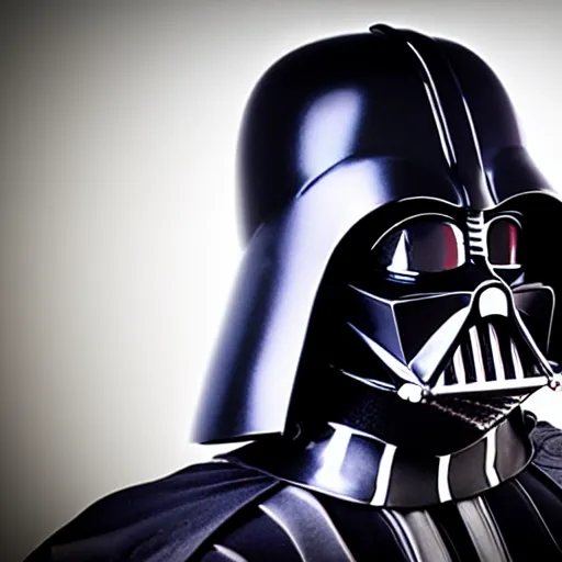 Prompt: portrait product photo of a fan made darth vader helmets