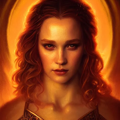 Image similar to majestic gracious regal seductive aphrodite portrait, ancient greece, atmospheric lighting, painted, intricate, volumetric lighting, beautiful, rich deep colours masterpiece, golden hour, sharp focus, ultra detailed, by leesha hannigan, ross tran, thierry doizon, kai carpenter, ignacio fernandez rios