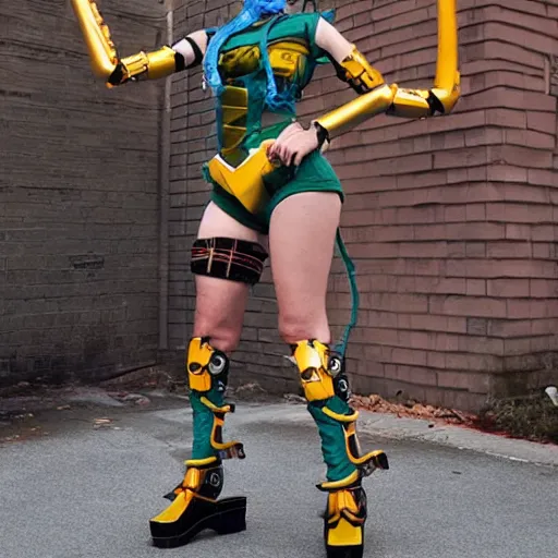 Image similar to boston dynamics cosplay cola, butcher billy style