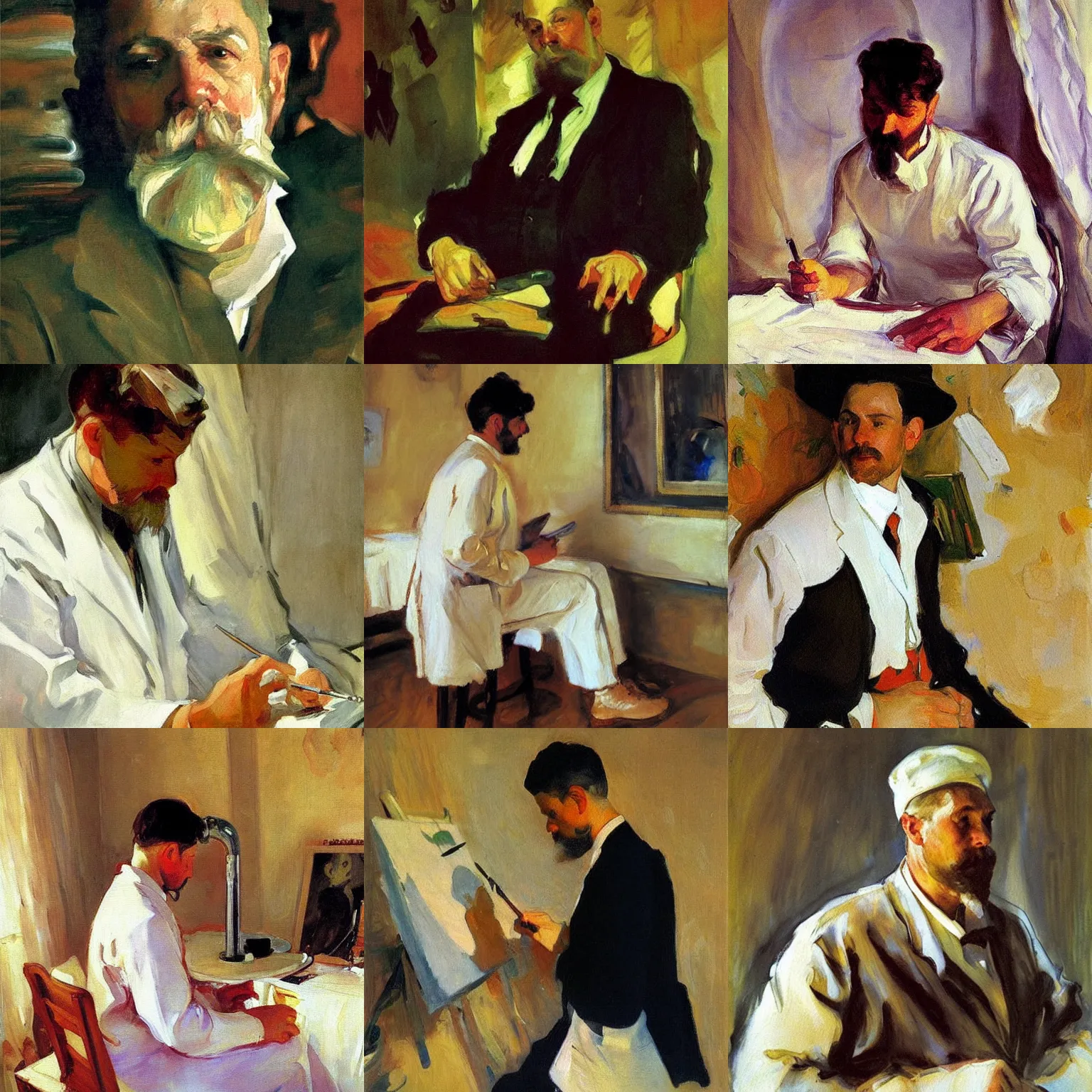 Prompt: Fluidologist, painting by Sorolla