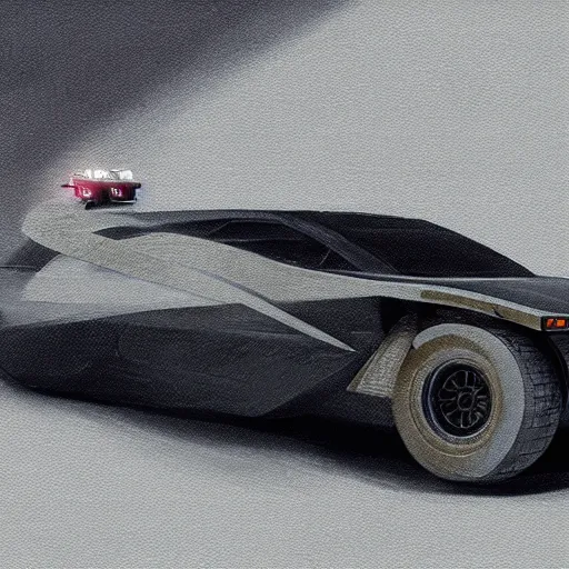 Prompt: Police Spinner, Blade Runner Car, concept art, 2049, illustration by George Hull Design, 8k