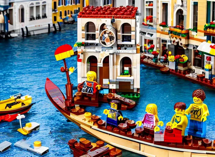 Image similar to product photo still of venice lego playset, 8 k, 1 2 0 mm macro, f 1. 8, studio lighting, key light