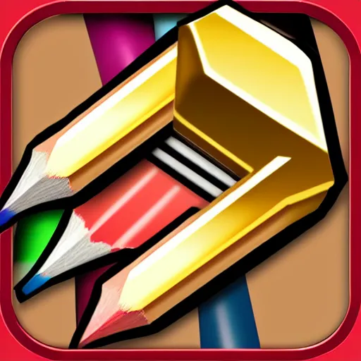 Image similar to pencil as clash of clans app icon