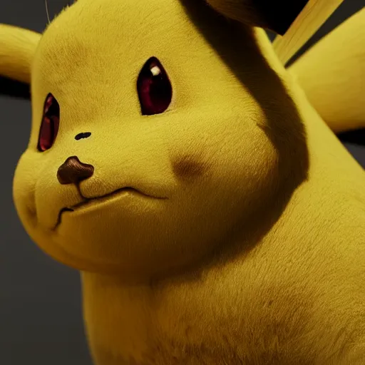 Prompt: hyperrealistic pikachu, stunning 3 d render inspired by istvan sandorfi & greg rutkowski & mike judge, perfect symmetry, dim volumetric cinematic lighting, 8 k octane comprehensive render, extremely mega hyper - detailed and lifelike attributes & atmosphere, intricate, realistic flesh texture, masterpiece, artstation, stunning,