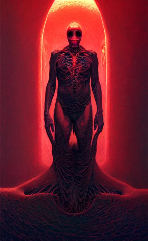 Image similar to a striking full body portrait of elon musk the eldritch god - creature by moebius and beksinski and artgerm, detailed artwork, realism, 4 k resolution, detailed, high quality, sharp focus, hq artwork, insane detail, volumetric lighting, character concept art, fine details, tarot card, clear subject