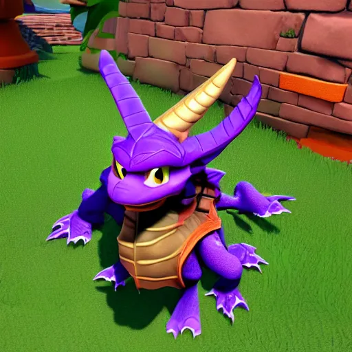 Image similar to Spyro the Dragon, cute, 3D render