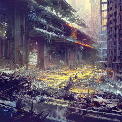 Image similar to arise from the ashes of your own creation, heed the call to service amongst the ruins of your old life, octane render, cosplay, by john berkey.