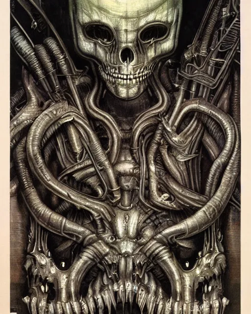 Image similar to videogame cover art by hr giger