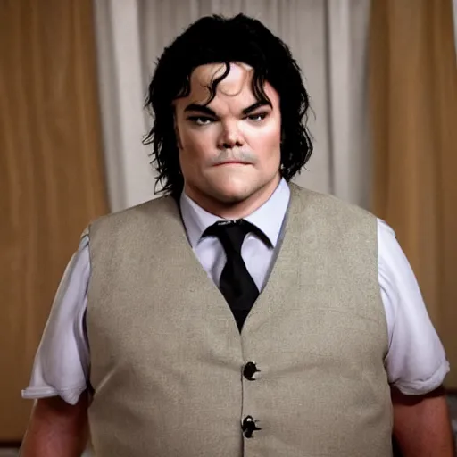 Image similar to jack black as michael jackson