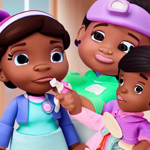 Image similar to doc mcstuffins fixing a toy