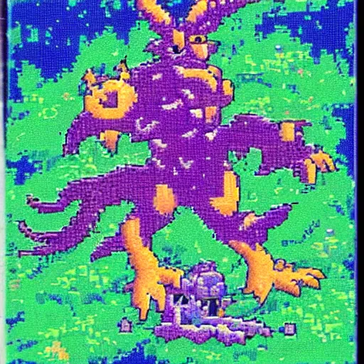 Prompt: a monster from the game secret of mana on the super nintendo