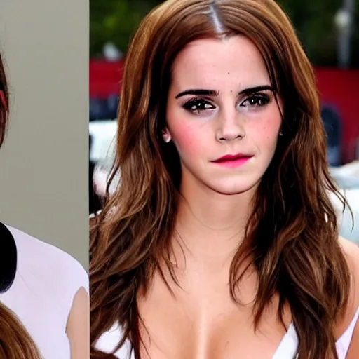 Image similar to emma watson mixed with kim kardashian