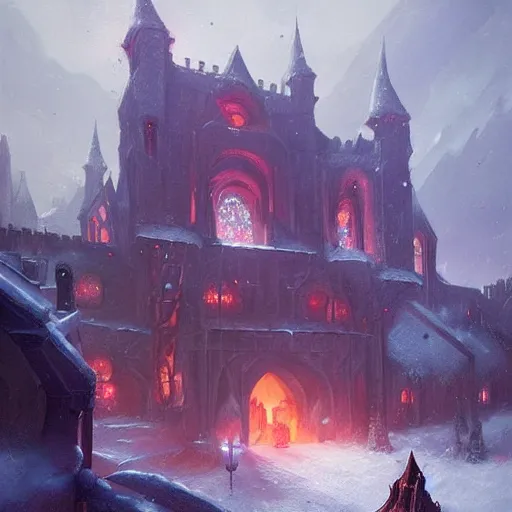 Prompt: ultra realistic refined mistical painting trending on artstation of medivh from world of warcraft at his castle by greg rutkowski