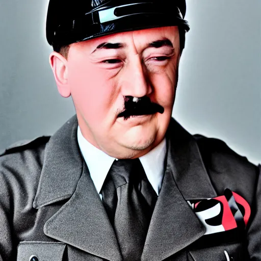 Prompt: hitler kawaii blushing uwu, portrait photography