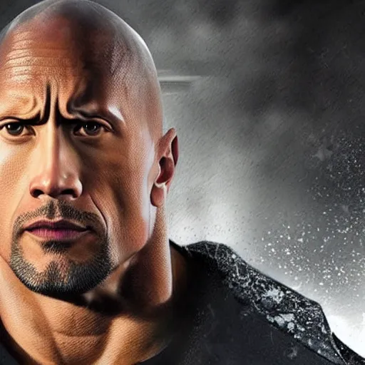 Image similar to Dwayne Johnson in the punisher digital art 4k detailed super realistic