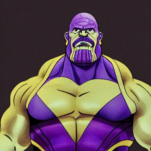 Image similar to thanos with a swimsuit, hyperrealistic, photography, award winning