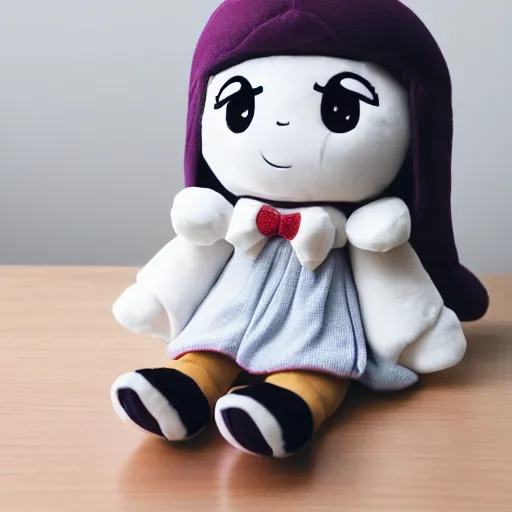 Prompt: cute fumo plush of a girl who's ready to go out and explore the world, lens flare, vray