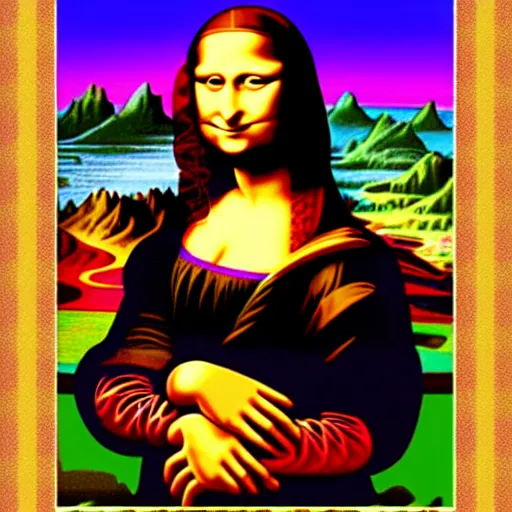 Prompt: Mona Lisa by Lisa Frank