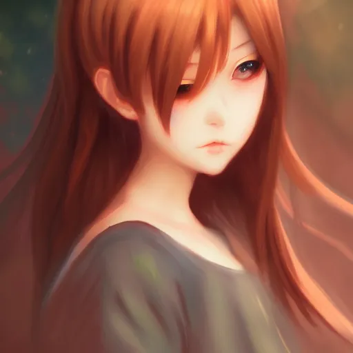Image similar to Anime sad princess, evening, detailed painting, WLOP, Artstation