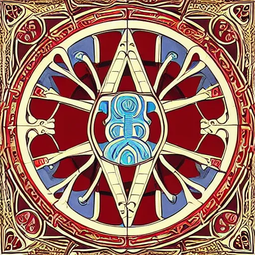 Image similar to symmetrical mural painting from the early 1 9 0 0 s in the style of art nouveau, red curtains, art nouveau design elements, art nouveau ornament, scrolls, flowers, flower petals, rose, opera house architectural elements, mucha, masonic symbols, masonic lodge, joseph maria olbrich, simple, iconic, masonic art, masterpiece, artgerm