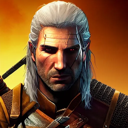 Image similar to nathan drake!!! as the witcher, the witcher 3, geralt of rivia