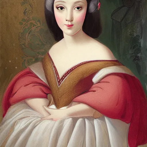 Image similar to portrait of a princess by gobelins paris school