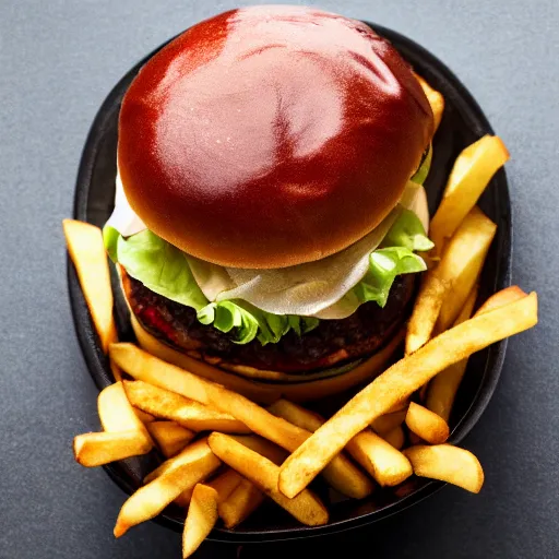 Image similar to finger burger, soda, fries, award winning, food photography