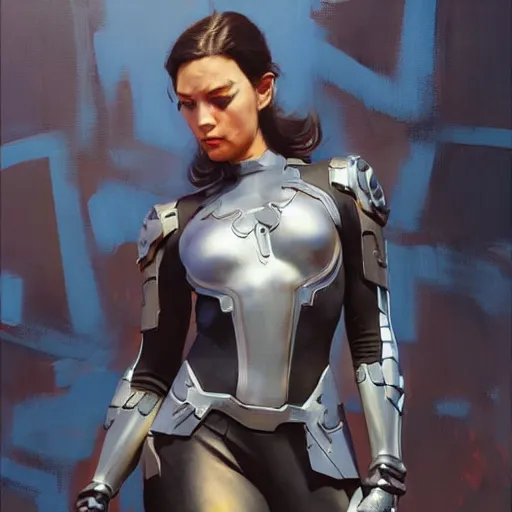 Prompt: greg manchess portrait painting of partially armored female iron spiderman as overwatch character, medium shot, asymmetrical, profile picture, organic painting, sunny day, matte painting, bold shapes, hard edges, street art, trending on artstation, by huang guangjian, gil elvgren, ruan jia, greg rutkowski, gaston bussiere