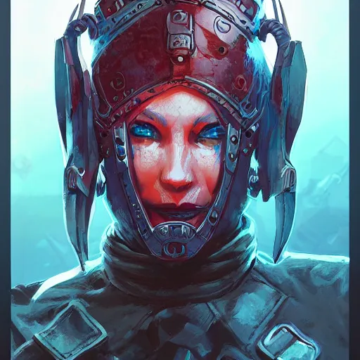 Image similar to cyberpunk viking helmet mask warrior goddess robot ninja fantasy, art gta 5 cover, official fanart behance hd artstation by jesper ejsing, by rhads, makoto shinkai and lois van baarle, ilya kuvshinov, ossdraws