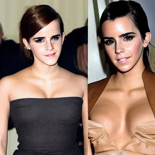 Image similar to emma watson mixed with kim kardashian