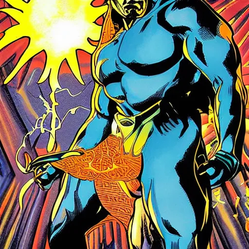 Image similar to Morpheus , comic book art