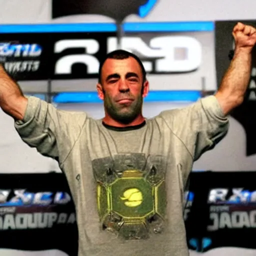 Image similar to joe rogan winning a halo 2 tournament, 2 0 0 6