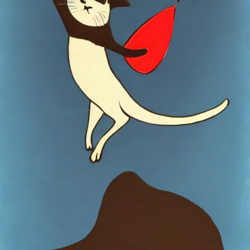 Image similar to a cat dancing flamenco on the moon