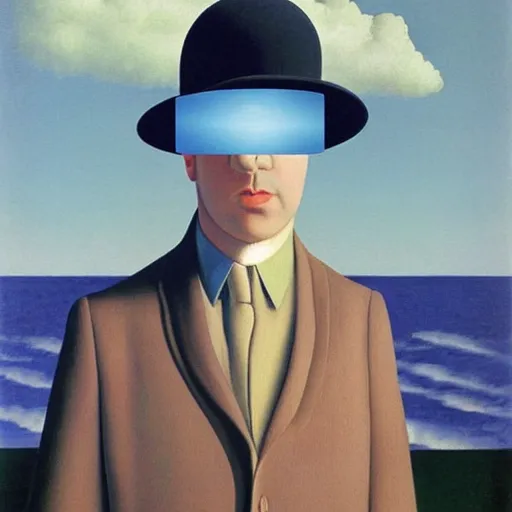 Image similar to Something blue by Rene Magritte