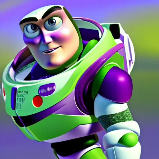 Prompt: a photorealistic buzz lightyear 3 d render, 4 k