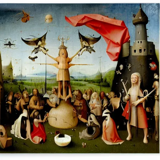 Prompt: midsommar by hieronymus bosch