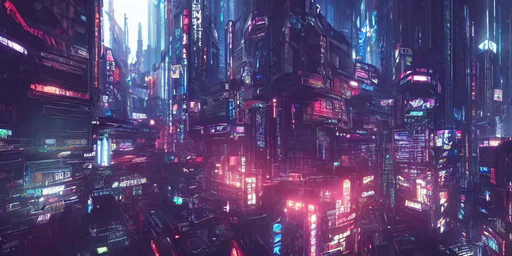 Image similar to A gigantic, sprawling cyberpunk megacity, Tokyo, night, unreal engine, octane render, ray tracing, realistic, highly detailed, cinematic, hyper realism, high detail, synthwave, concept art, award winning, anime