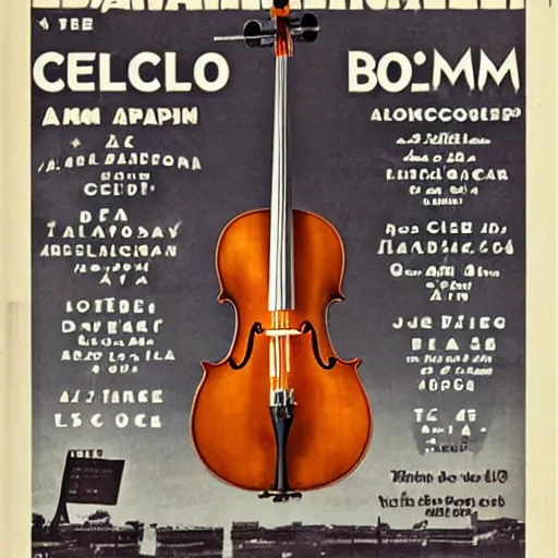 Image similar to concert for cello and atomic bomb